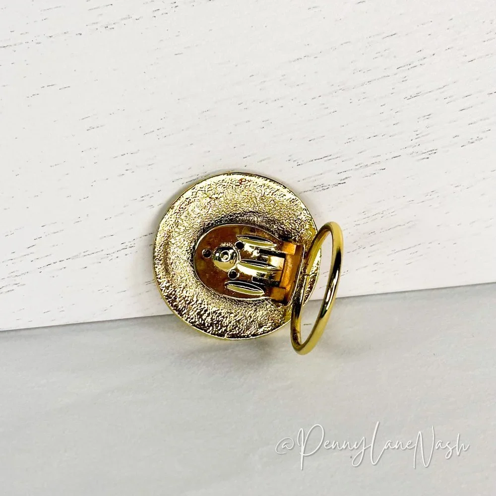 Vintage Golden Tiger Face Scarf Clip